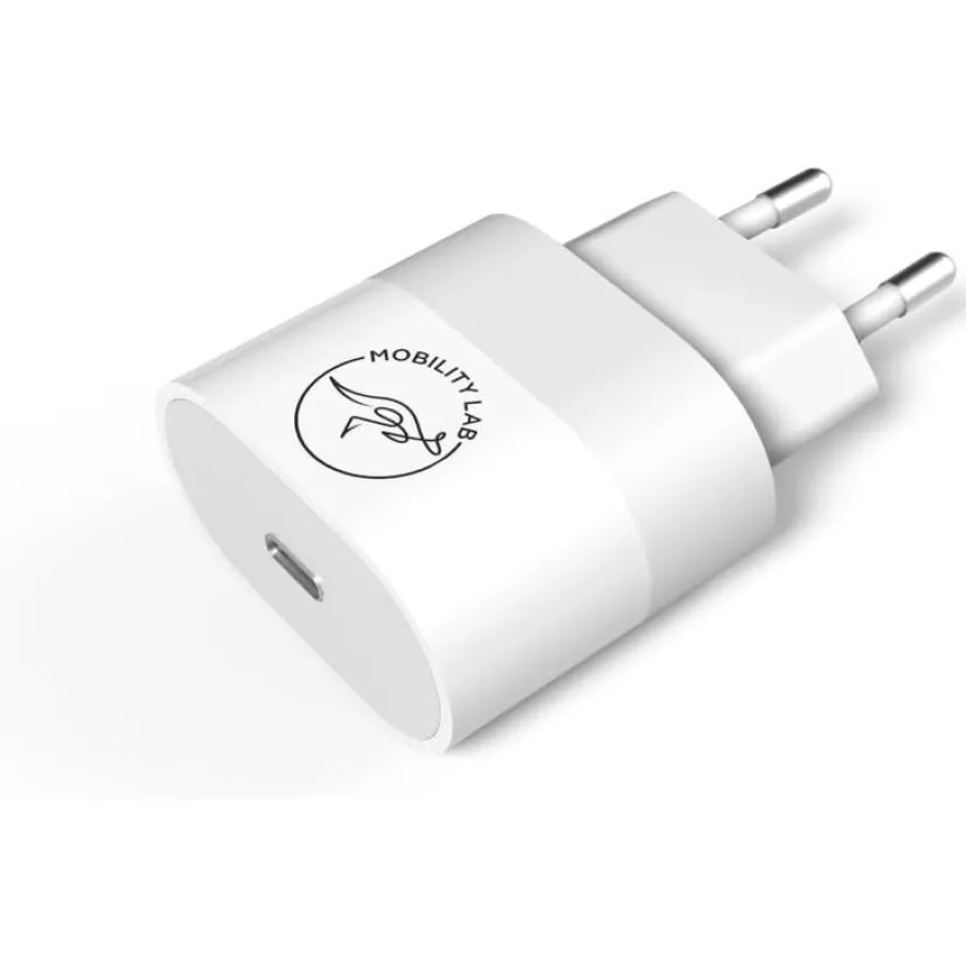 Mobility Lab - Pack téléphonie - chargeur + câble USB-C + écouteur + adaptaeur USB-C/jack