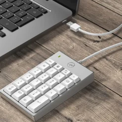 Mobility Lab - Pavé numérique filaire pour Mac - blanc argenté