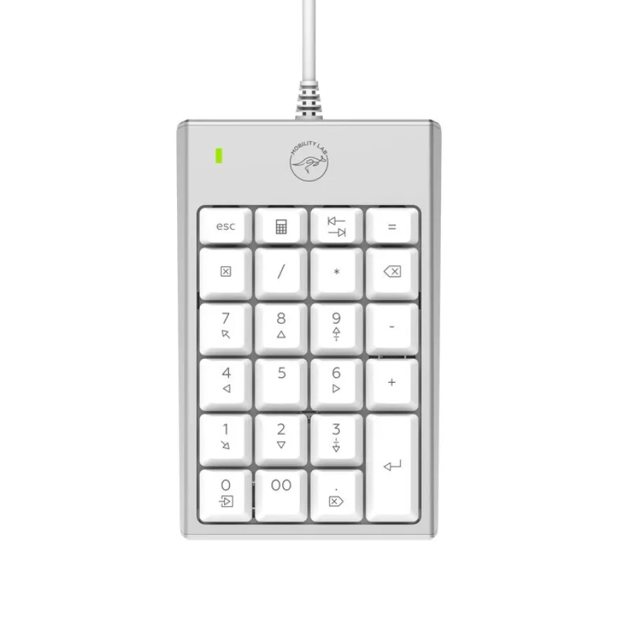 Mobility Lab - Pavé numérique filaire pour Mac - blanc argenté