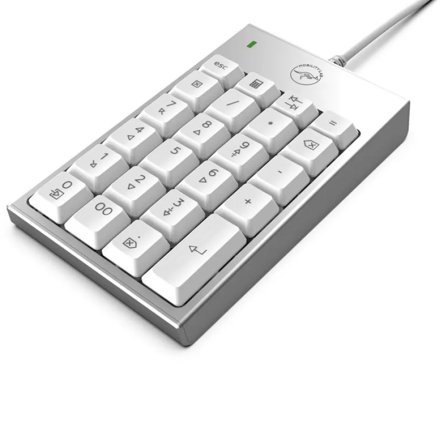 Mobility Lab - Pavé numérique filaire pour Mac - blanc argenté