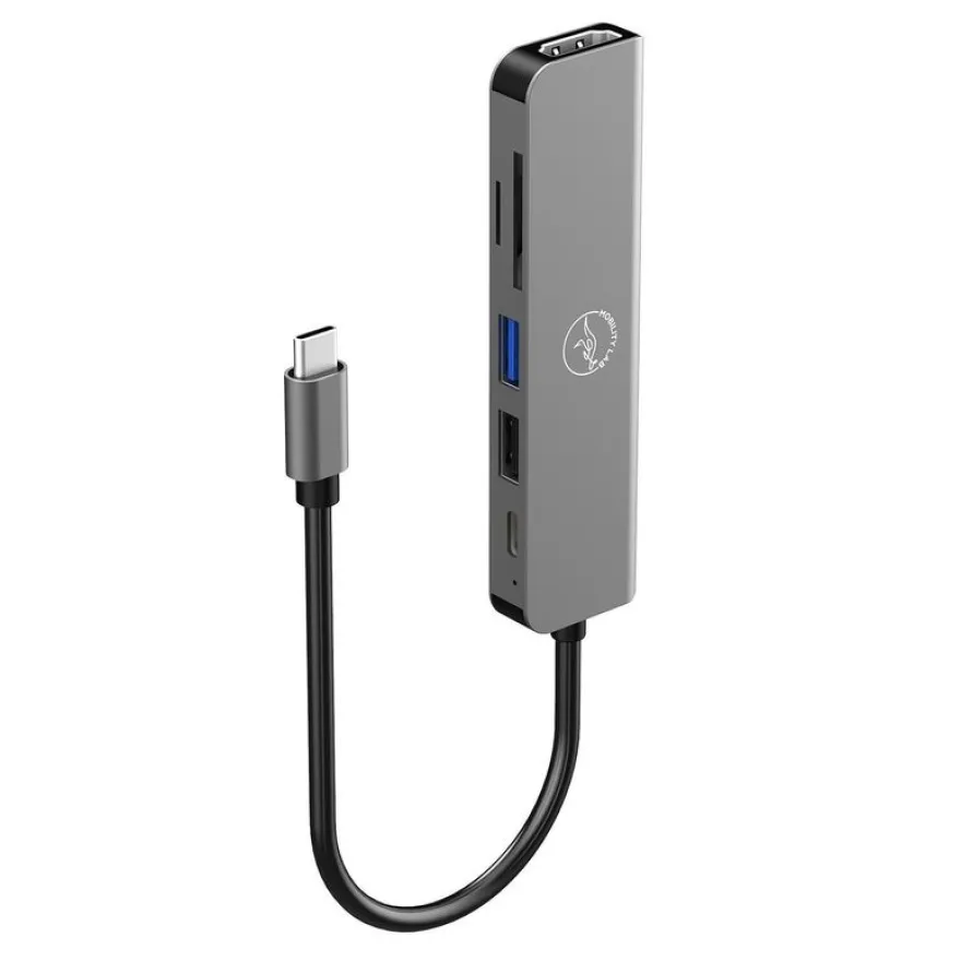 Mobility Lab - Station d'accueil USB-C 6-en 1 - gris