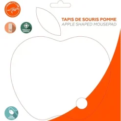 Mobility Lab - Tapis de souris en forme de pomme - blanc
