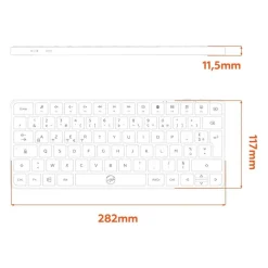 Mobility Lab KP430W mini - Clavier sans fil - gris