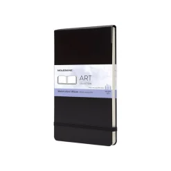 Moleskine Art Collection - Album d'aquarelles - 13 x 21 cm - papier ivoire - uni - couverture noire