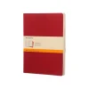 Moleskine Cahier - Journal - reliure cousue - XL - 190 x 250 mm - papier ivoire - ligné - couverture rouge canneberge - carton (pack de 3)