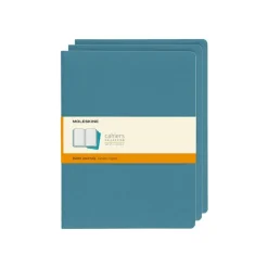 Moleskine Cahier - Journal - reliure cousue - XL - 190 x 250 mm - papier ivoire - ligné - couvre bleu vif - carton (pack de 3)