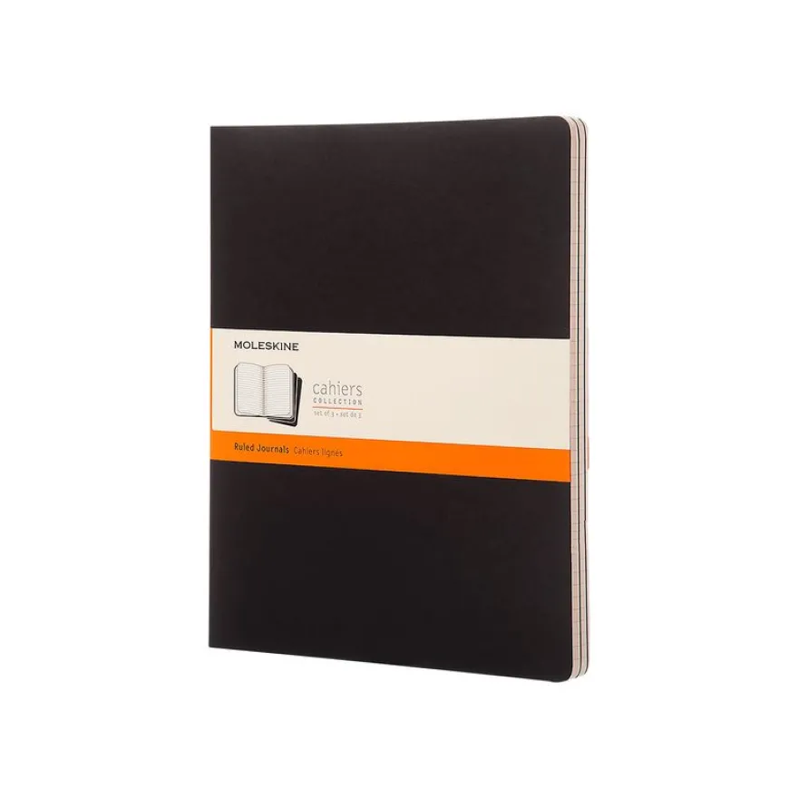 Moleskine Cahier - journal - XL - 190 x 260 mm - 60 feuilles (pack de 3)