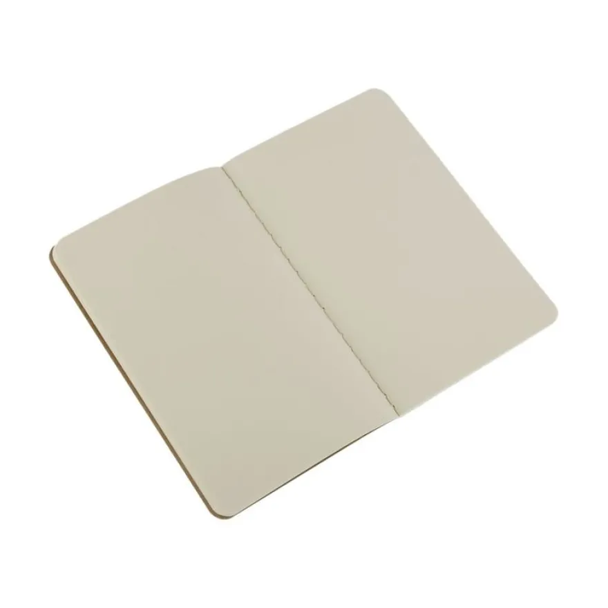 Moleskine Cahier Pocket - 3 journaux - 9 x 14 cm - 64 pages - uni - marron kraft