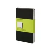 Moleskine Cahier Pocket - 3 journaux - 9 x 14 cm - 64 pages - uni - noir