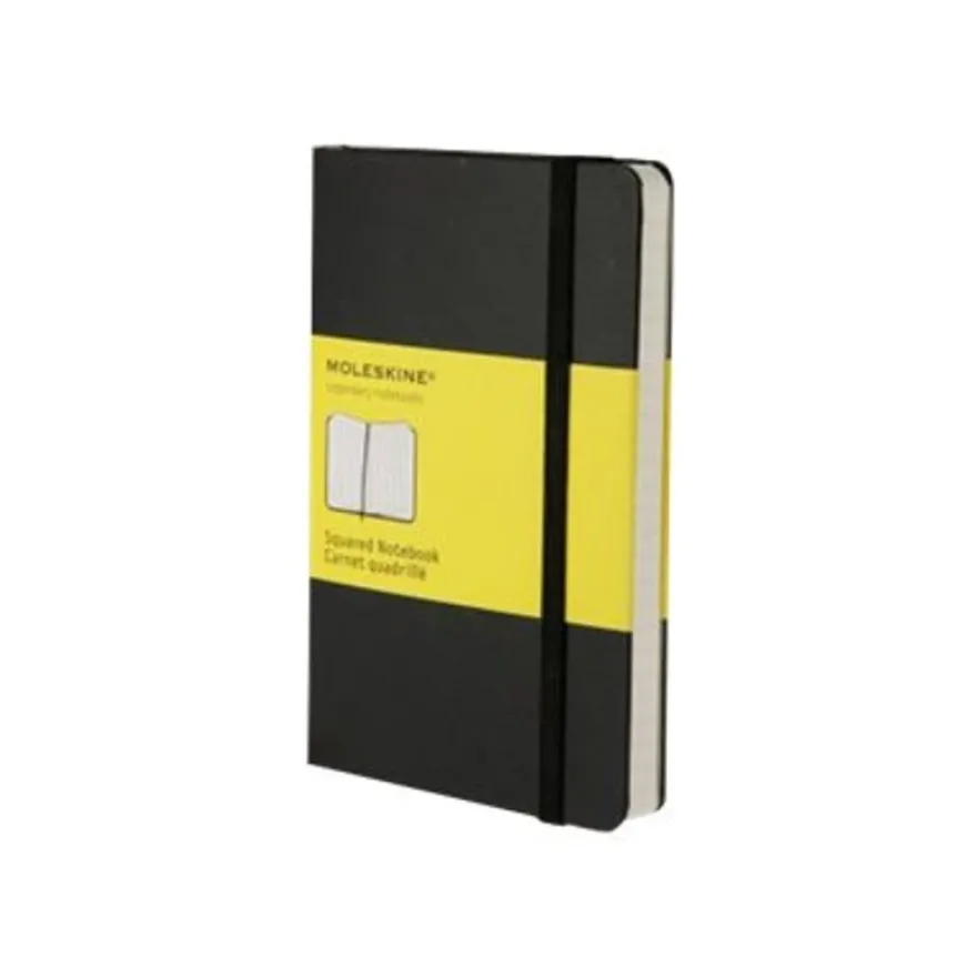 Moleskine Pocket - Carnet - 9 x 14 cm - 192 pages - Petits carreaux - noir