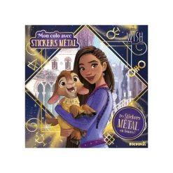 Mon colo avec stickers métal - Des stickers métal en bonus! - Disney Wish - livre de coloriage / d'activités