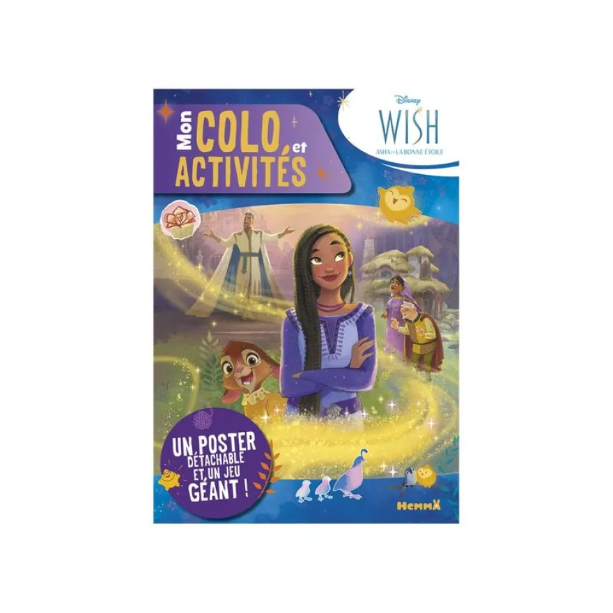 Mon colo et activités + poster - Disney Wish - livre de coloriage / d'activités