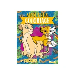 Mon gros coloriage + stickers! (Simba et Nala) - Disney - Le Roi Lion - livre de coloriage / d'activités