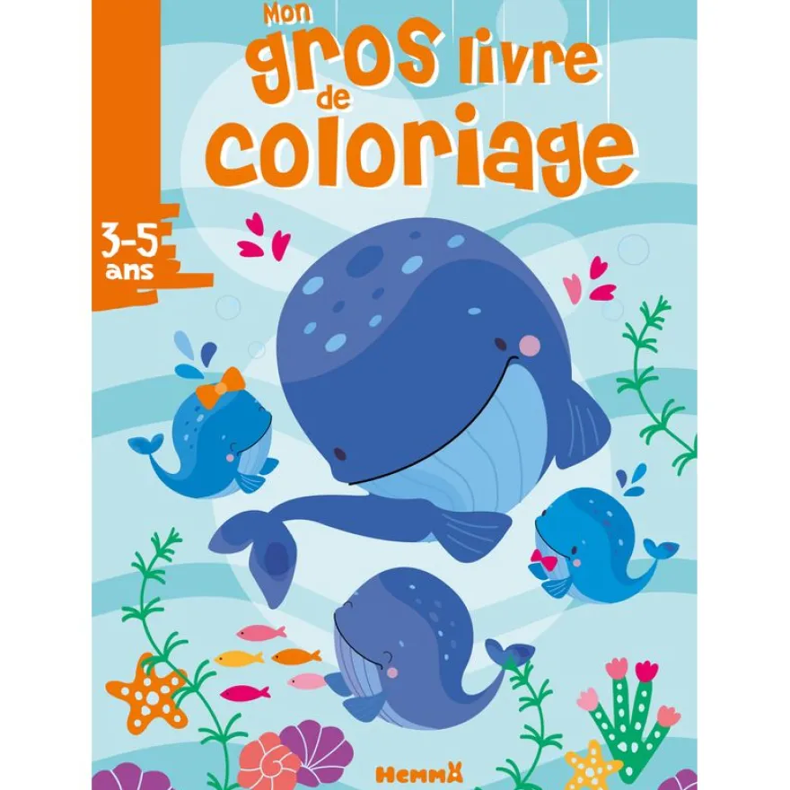 Mon gros livre de coloriage (baleines)