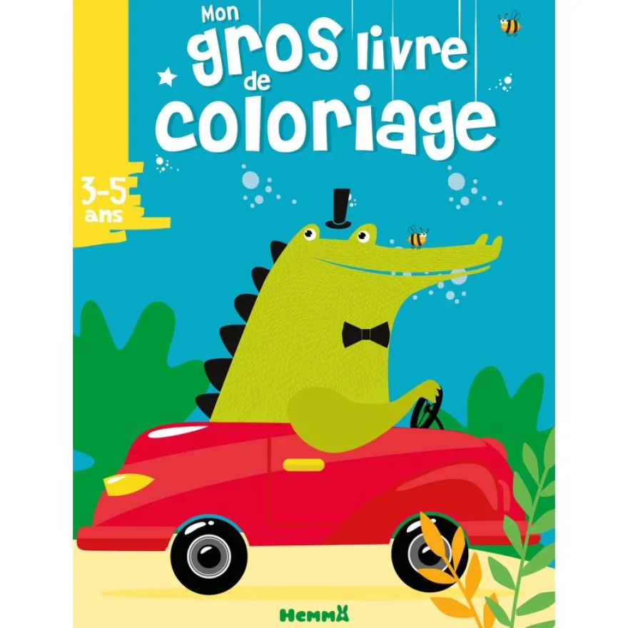 Mon gros livre de coloriage - Croco voiture