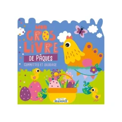 Mon gros livre de Pâques (Poule) - Gommettes et coloriage - Mon P'tit Hemma - livre de coloriage / d'activités