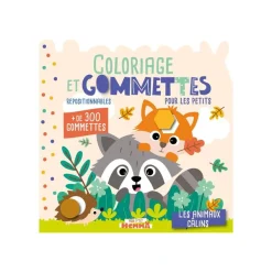 Mon p'tit hemma - coloriage et gommettes pour lespetits - les animaux calins - + de 300 gommettes