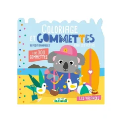 Mon p'tit hemma - coloriage et gommettes pour lespetits - les vacances - + de 300 gommettes reposit