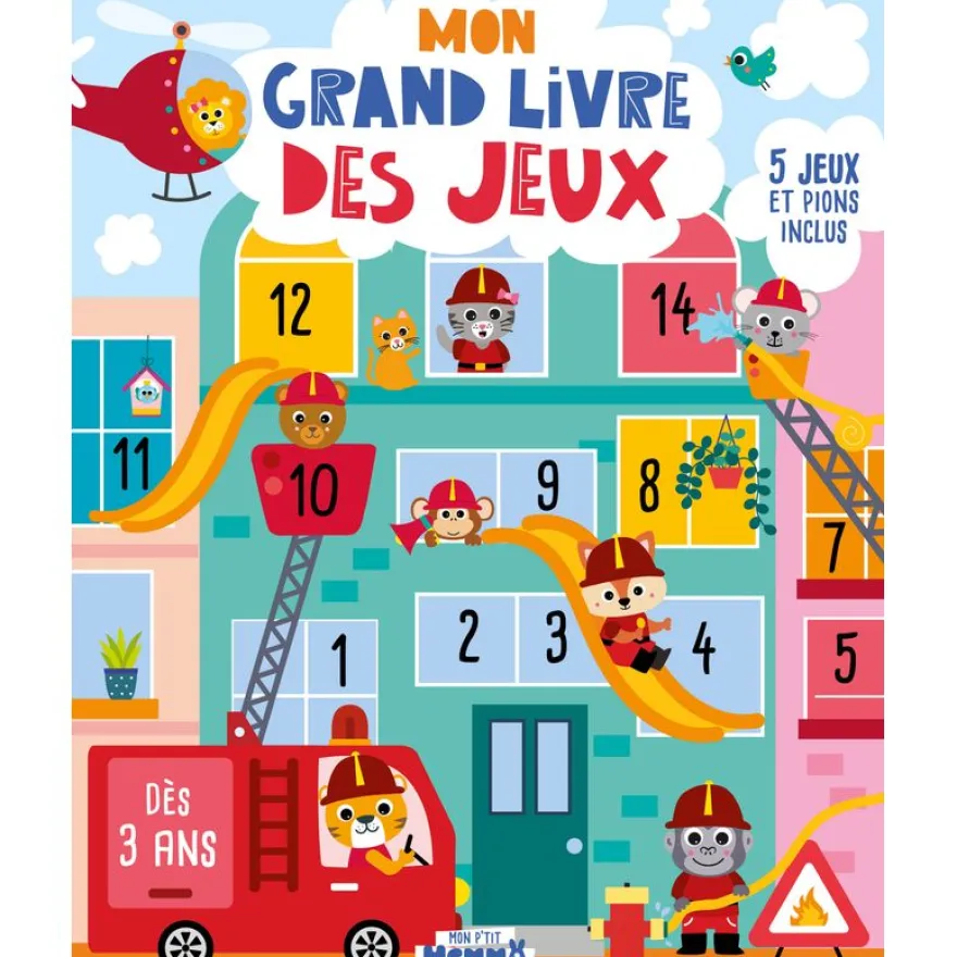 Mon P'tit Hemma - Mon grand livre des jeux - Livre cartonné avec 5 jeux de plateau - dès 3 ans