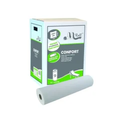 M'Roll Confort - 9 rouleaux de 135 draps examen - blanc - 2 plis