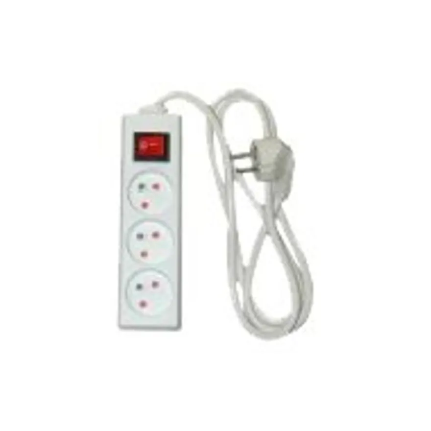 Multiprise avec interrupteur 3 prises - 1,5m