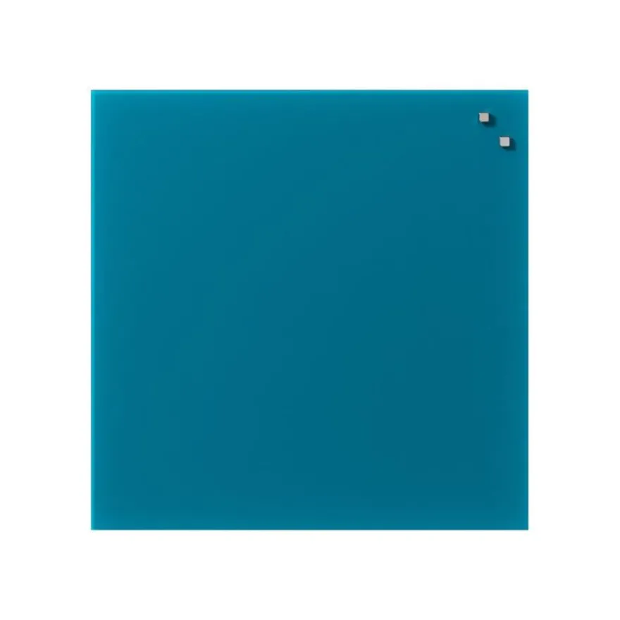 Naga - Tableau en verre - 45 x 45 cm - Bleu pétrole