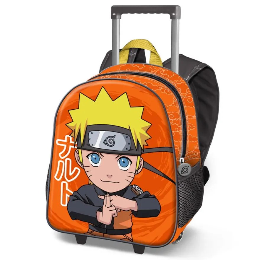 Naruto Chikara - Sac à dos à roulettes 3D - 1 compartiment - Karactermania