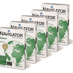 Navigator Universal - Papier blanc - A4 (210 x 297 mm) - 80 g/m² - 2500 feuilles (carton de 5 ramettes)