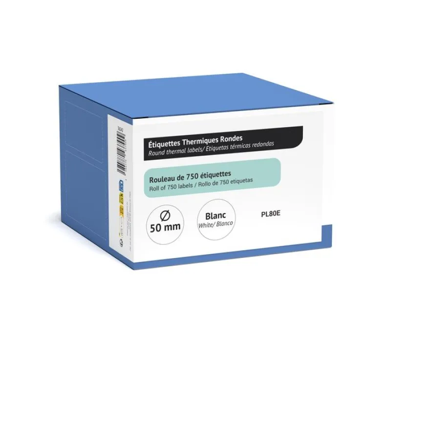 NEUTRAL - 1 rouleau de 750 étiquettes pour PL70E/PL80E - blanc - diamètre 51 mm