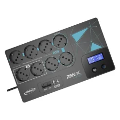NFOSEC Zen-X Master 800 - Onduleur - 480 Watt - 800 VA - monophasé - USB - 8 connecteurs de sortie