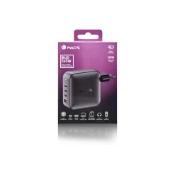 NGS - Chargeur secteur - Ultra Rapide - 165 Watt - 4 connecteurs de sortie (3 x USB-C, USB type A) - noir