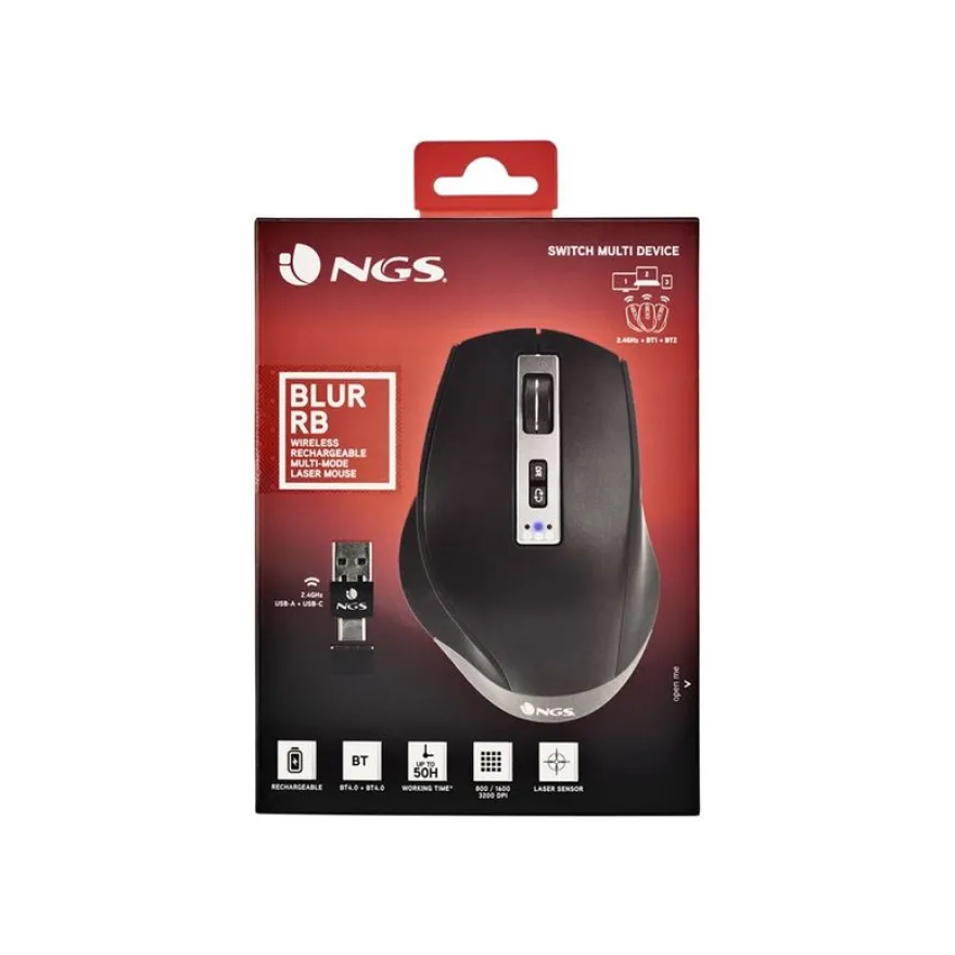 NGS Blur-RB - souris sans fil - noir