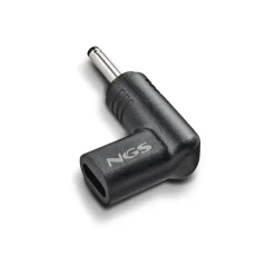 NGS BUD-AS - Kit adaptateur de connecteur d'alimentation pour prise CC de 6,0 mm - Alimentation USB (100 W) - noir