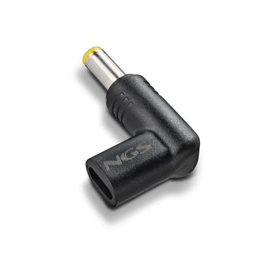 NGS BUD-AS - Kit adaptateur de connecteur d'alimentation pour prise CC de 6,0 mm - Alimentation USB (100 W) - noir