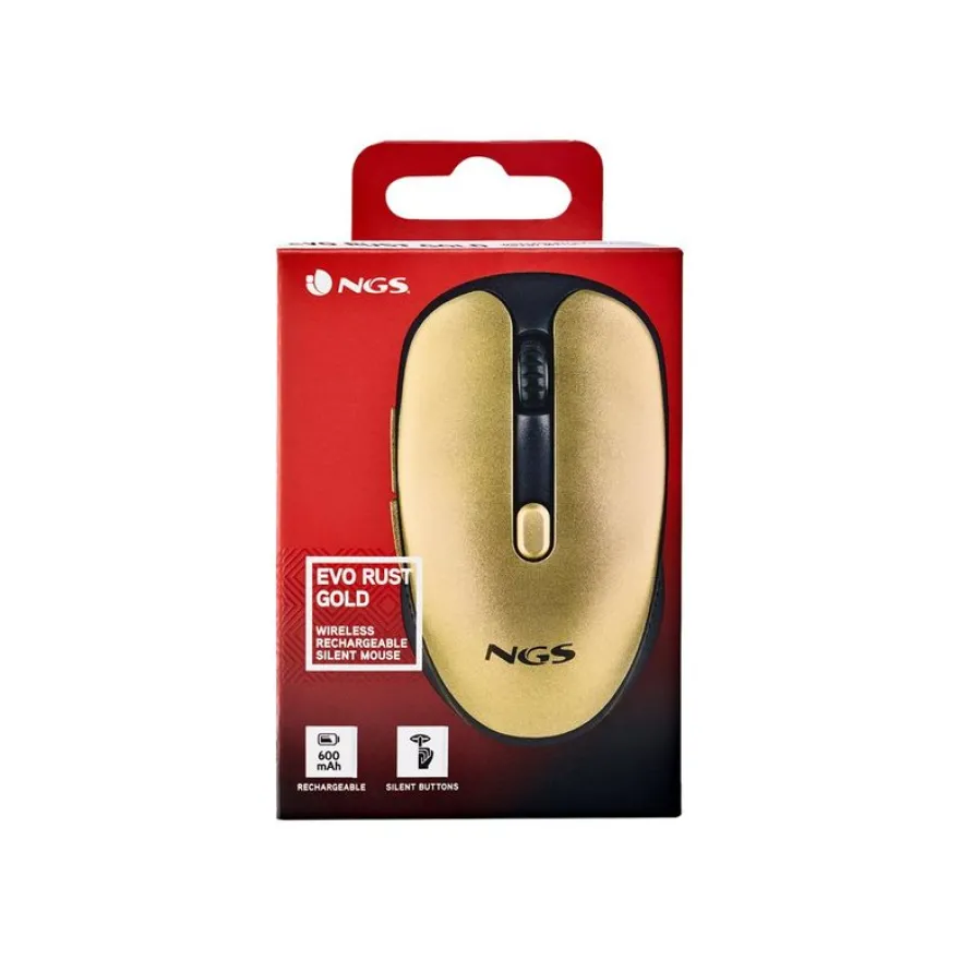 NGS Evo - souris sans fil - silencieuse - or