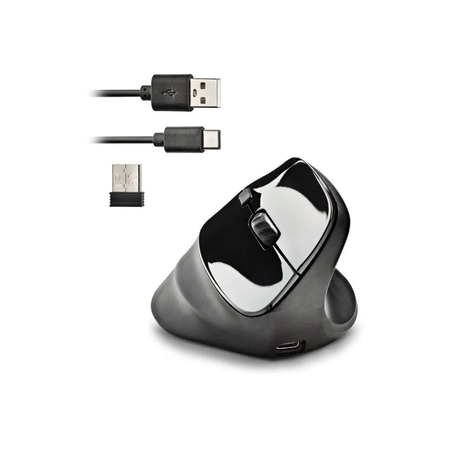 NGS EVO MOKSHA - Souris sans fil ergonomique pour droitiers - 5 boutons - noir