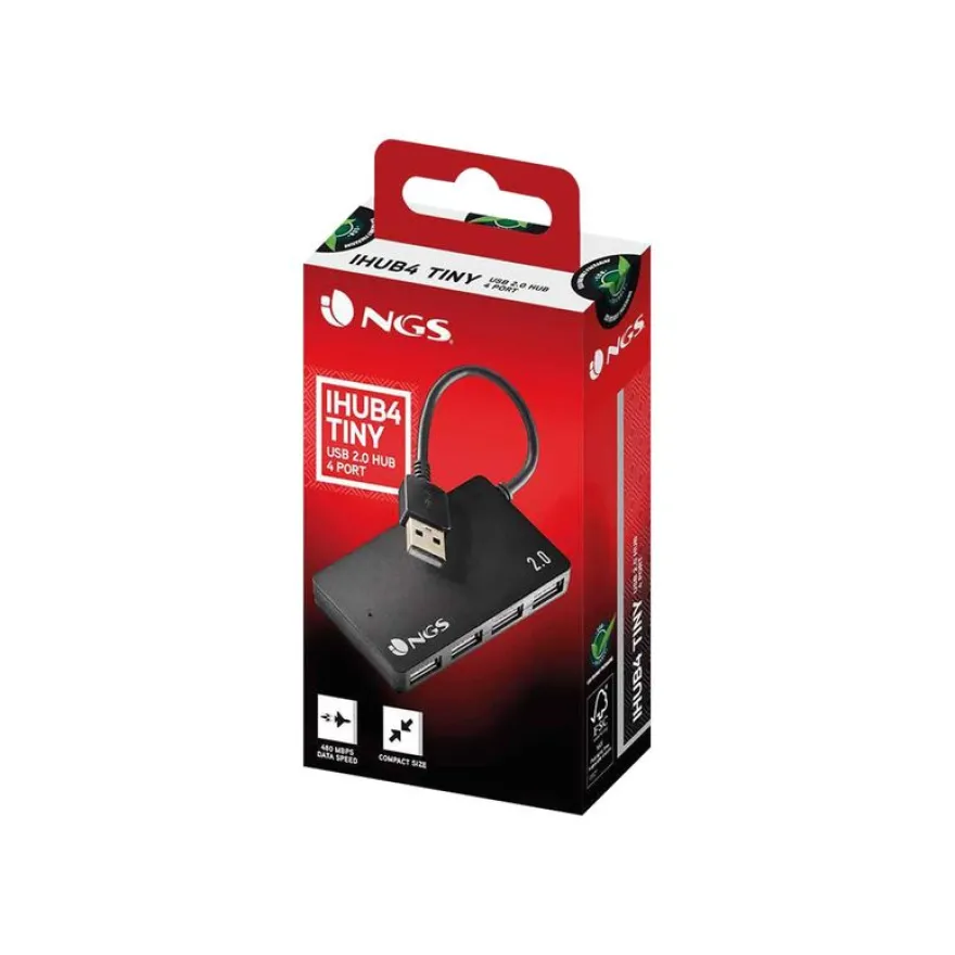 NGS iHub4 TINY - Hub - 4 x USB 2.0