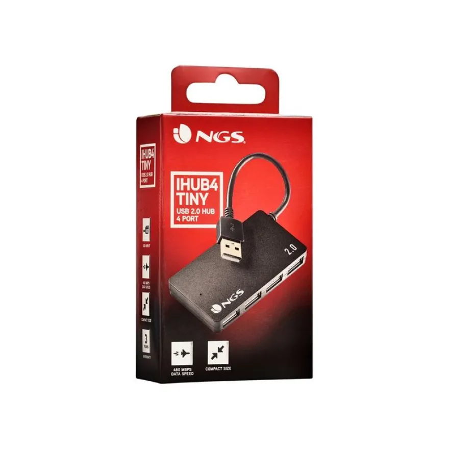 NGS iHub4 TINY - Hub - 4 x USB 2.0