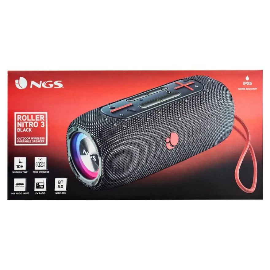 NGS Roller Nitro 3 - enceinte Bluetooth - noir