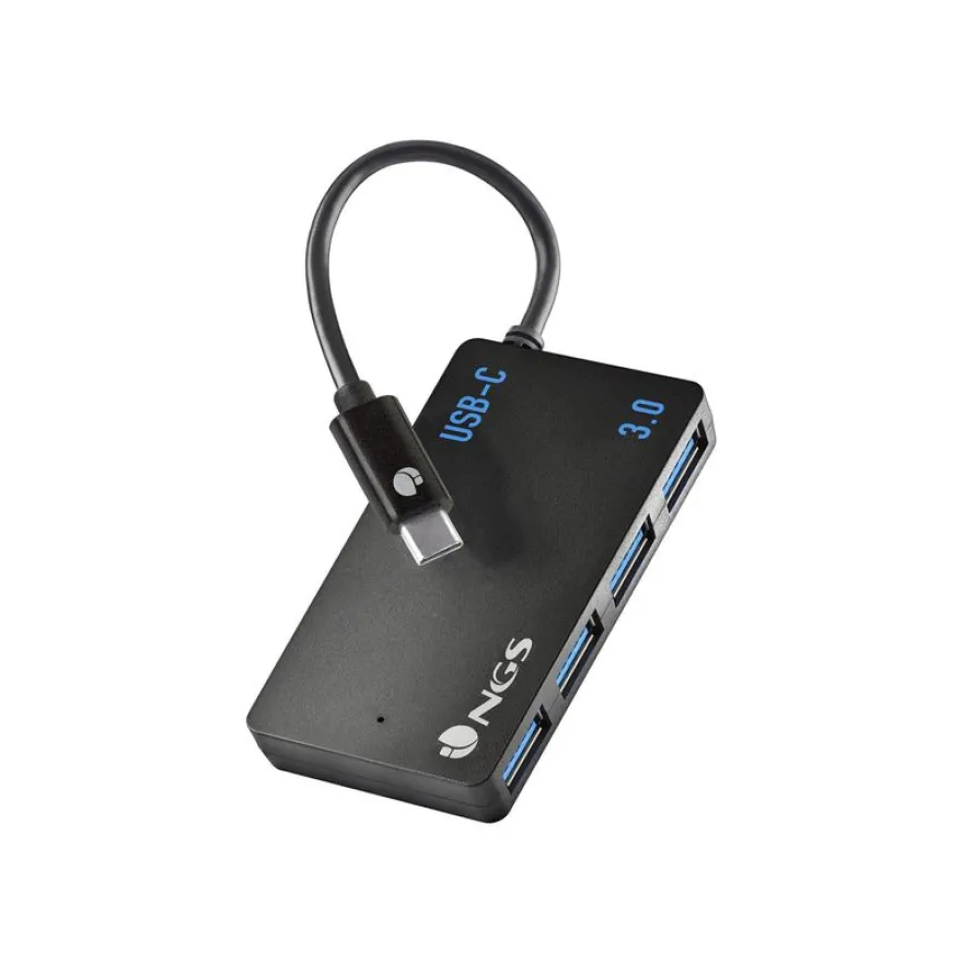 NGS Wonder IHUB4 - Concentrateur (hub) - USB-C, PC/MAC/tablet compatible - 4 x SuperSpeed USB 3.0 - de bureau