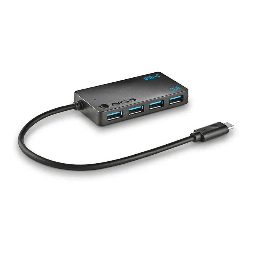 NGS Wonder IHUB4 - Concentrateur (hub) - USB-C, PC/MAC/tablet compatible - 4 x SuperSpeed USB 3.0 - de bureau