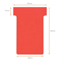 Nobo - 100 Fiches en T - Taille 2 - rouge