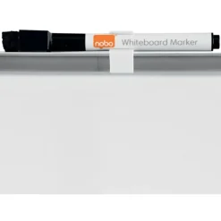 Nobo - Tableau blanc Slimline en acier laqué - 22 x 28 cm - magnétique - cadre blanc