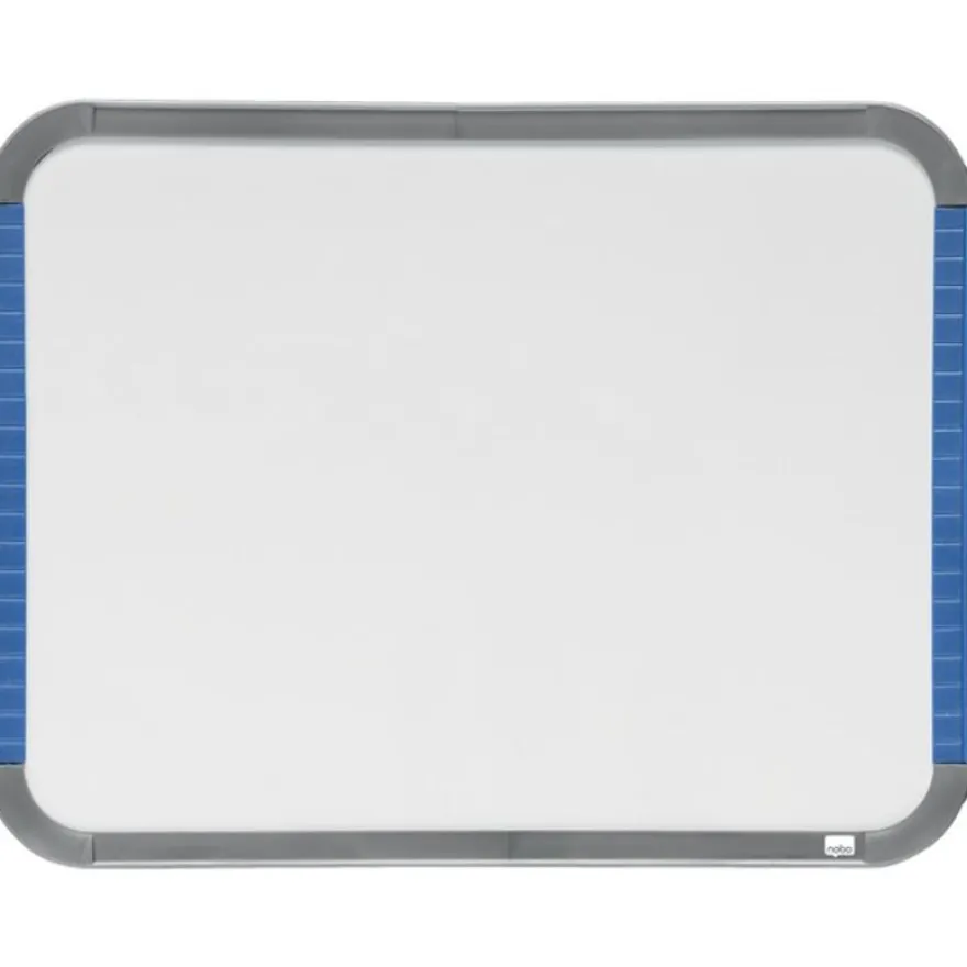 Nobo - Tableau blanc Slimline en acier laqué - 22 x 28 cm - magnétique - cadre blanc