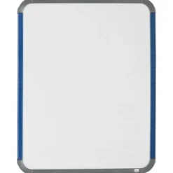 Nobo - Tableau blanc Slimline en acier laqué - 28 x 36 cm - magnétique - cadre gris