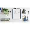 Nobo - Tableau blanc Slimline en acier laqué - 28 x 36 cm - magnétique - cadre gris