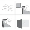 Nobo - Tableau couleur argenté Slimline en acier laqué - 360 x 280 mm