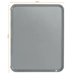 Nobo - Tableau couleur argenté Slimline en acier laqué - 360 x 280 mm