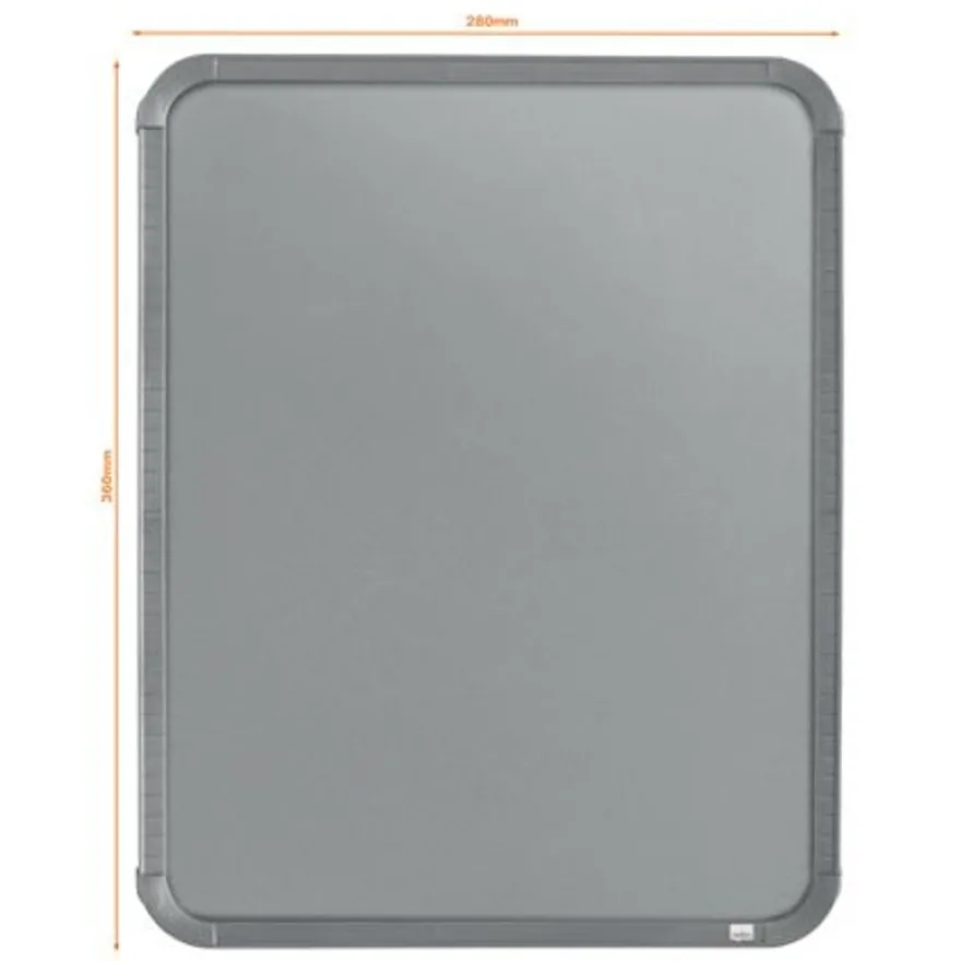 Nobo - Tableau couleur argenté Slimline en acier laqué - 360 x 280 mm