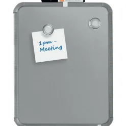 Nobo - Tableau couleur argenté Slimline en acier laqué - 360 x 280 mm